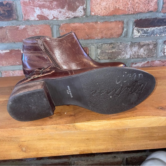 Matisse Kate 8 1/2M Ankle Booties Womens Smooth Distressed Leather Buckle Strap - Picture 6 of 9